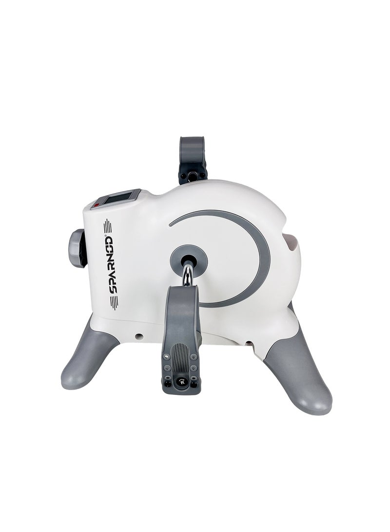 Sparnod Fitness SMB-525 Arm & Leg Mini Exercise Bike with LCD Display, Adjustable Resistance, Portable Under Desk Pedal Exerciser for Home & Office Workout, Compact Steel Frame, 120kg Capacity - Image 1